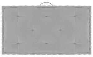 VidaXL Paletni podni jastuk sivi 73 x 40 x 7 cm pamučni