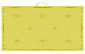 VidaXL Paletni podni jastuk boja zelene jabuke 73 x 40 x 7 cm pamučni