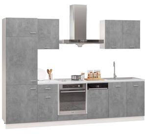 VidaXL 7-dijelni set kuhinjskih ormarića siva boja betona od iverice