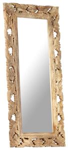 VidaXL Ručno izrezbareno ogledalo smeđe 110 x 50 cm masivno drvo manga