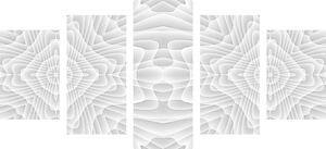 5-dijelna slika s kaleidoskopskim uzorkom