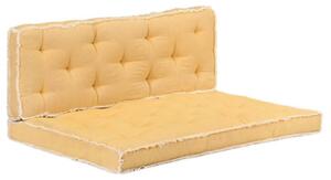 VidaXL 2-dijelni set jastuka za sofu od paleta žuti