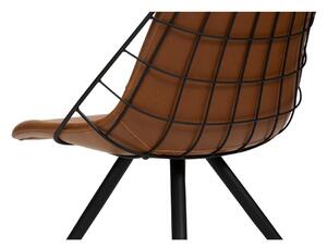 Smeđa blagovaonska stolica s imitacijom kože DAN-FORM Denmark Sway