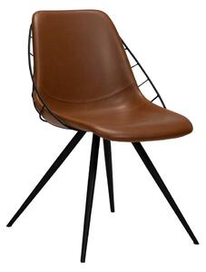 Smeđa blagovaonska stolica s imitacijom kože DAN-FORM Denmark Sway