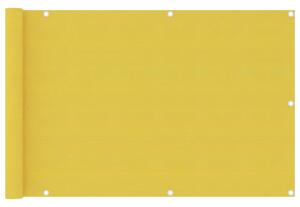 VidaXL Balkonski zastor žuti 90 x 400 cm HDPE