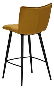 Žuta baršunasta barska stolica DAN-FORM Denmark Join, visina 93 cm