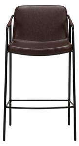 Tamno smeđa barska stolica od imitacije kože DAN-FORM Denmark Boto, visina 105 cm