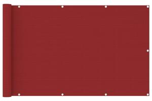 VidaXL Balkonski zastor crveni 120 x 600 cm HDPE