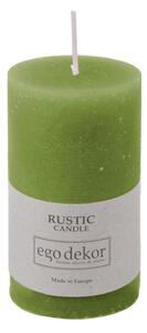 Zelena svijeća Rustic candles by Ego dekor Rust, vrijeme gorenja 38 h