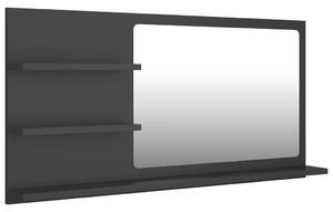 VidaXL Kupaonsko ogledalo sivo 90 x 10,5 x 45 cm konstruirano drvo