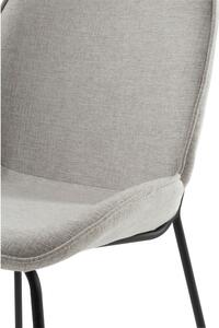 Siva blagovaonska stolica s metalnom bazom Canett Hella