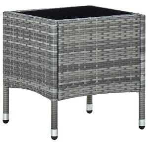 VidaXL Vrtni stol sivi 40 x 40 x 45 cm od poliratana