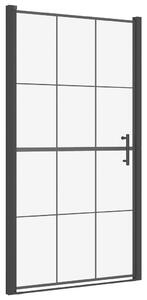 VidaXL Vrata za tuš od kaljenog stakla 100 x 178 cm crna