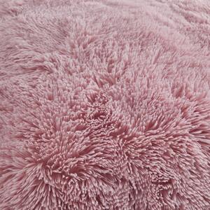 Roza posteljina od mikropliša Catherine Lansfield Cuddly, 135 x 200 cm