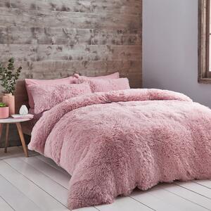 Roza podesiva posteljina za bračni krevet 230x220 cm Cuddly Deep Pile - Catherine Lansfield
