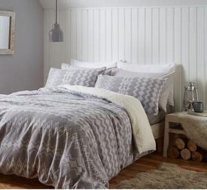 Siva posteljina od flisa Catherine Lansfield Alpine Fleece, 200 x 200 cm
