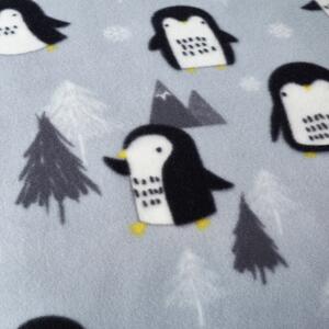 Posteljina od mikropliša Catherine Lansfield Cosy Penguin, 200 x 135 cm