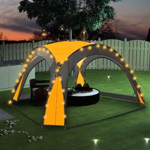VidaXL Šator za zabave s 4 bočna zida LED 3,6 x 3,6 x 2,3 m žuti