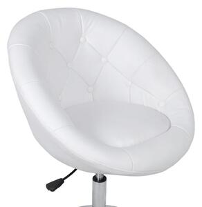 Barska stolica od umjetne kože bijela