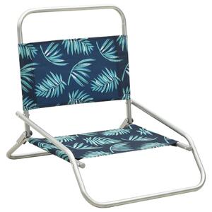 VidaXL Sklopive stolice za plažu od tkanine 2 kom s uzorkom lišća