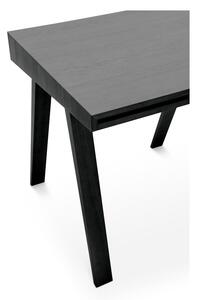 Crni stol s nogama od jasena EMKO 80 x 70 cm