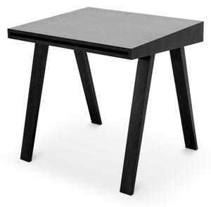 Crni stol s nogama od jasena EMKO 80 x 70 cm