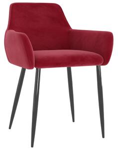VidaXL Blagovaonske stolice 6 kom crvena boja vina baršunaste