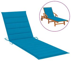 VidaXL Jastuk za ležaljku za sunčanje plavi 200 x 70 x 3 cm od tkanine