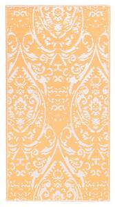 VidaXL Vanjski tepih narančasto-bijeli 80 x 150 cm PP