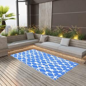 VidaXL Vanjski tepih plavo-bijeli 190 x 290 cm PP