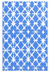 VidaXL Vanjski tepih plavo-bijeli 120 x 180 cm PP