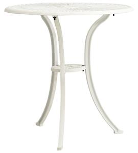 VidaXL Vrtni stol bijeli 62 x 62 x 65 cm od lijevanog aluminija