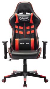 VidaXL Igraća stolica od umjetne kože crno-crvena