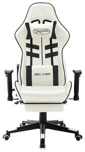 VidaXL Igraća stolica od umjetne kože bijelo-crna