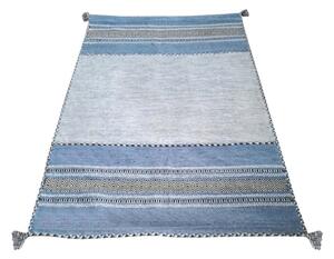 Plavo-sivi pamučni tepih Webtappeti Antique kilim, 70 x 140 cm