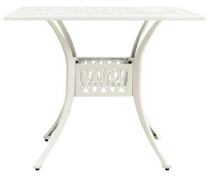 VidaXL Vrtni stol bijeli 90 x 90 x 73 cm od lijevanog aluminija