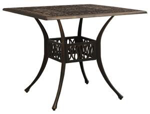 VidaXL Vrtni stol brončani 90 x 90 x 73 cm od lijevanog aluminija
