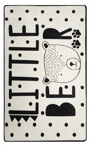 Crno-bijeli dječji protuklizni tepih Conceptum Hypnose Little Bear, 100 x 160 cm
