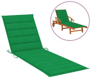 VidaXL Jastuk za ležaljku za sunčanje zeleni 200x70x3 cm od tkanine