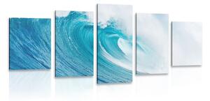 5-dijelna slika morski val
