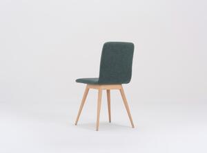 Zelena blagovaonska stolica s hrastovom bazom Gazzda Ena