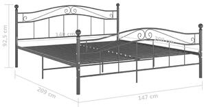 Okvir za krevet crni metalni 140 x 200 cm