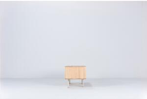 Bijeli TV stol od hrastovine Gazzda Fina širine 160 cm