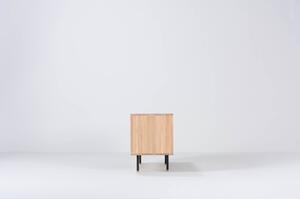 Crni TV stol od hrastovog drveta Gazzda Fina, širine 150 cm