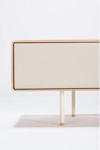 Bijeli TV stol od hrastovine Gazzda Fina širine 200 cm
