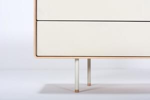 Bijeli TV stol od hrastovine Gazzda Fina širine 150 cm