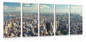 5-dijelna slika pogled na šarmantan centar New Yorka