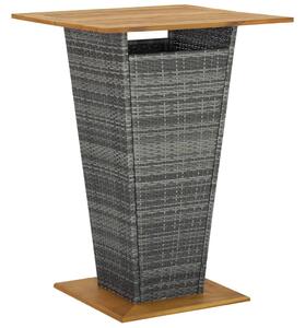 VidaXL Barski stol sivi 80x80x110 cm poliratan i masivno drvo bagrema