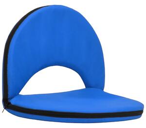 VidaXL Sklopive podne stolice 2 kom plave od čelika i tkanine