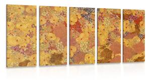 5-dijelna slika apstrakcija u stilu G. Klimta